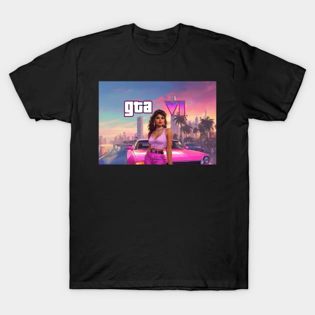 GTA 6 T-Shirt by Buff Geeks Art